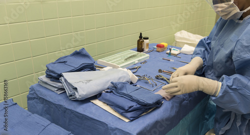 Surgical tech at work