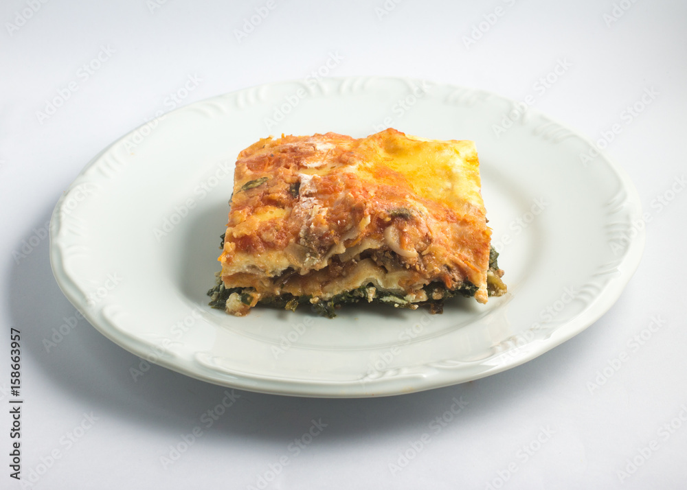Vegetarian Lasagna with eggplant and spinach Vegetarian Lasagna with eggplant and spinach