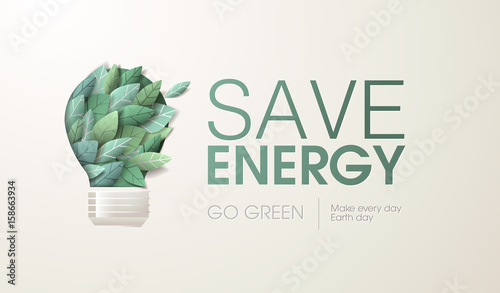 Nature web banner concept design. Vector illustration on the theme of renewable energy, environment, ecology, green technology.