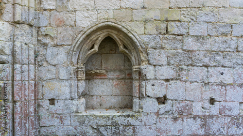 an antique window with  France  Abbey