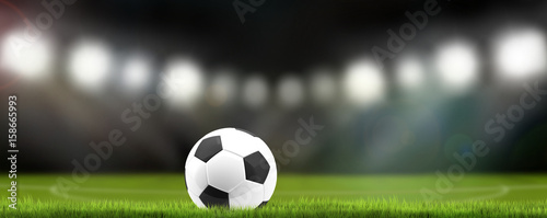 soccer football ball stadium 3d rendering © wetzkaz