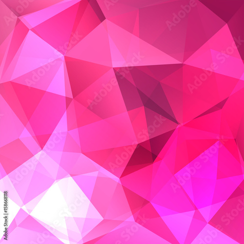 Abstract polygonal vector background. Neon pink geometric vector illustration. Creative design template.