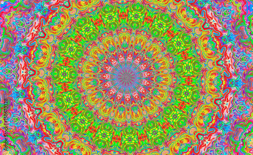 Colorful Kaleidoscope Mandala Illustration