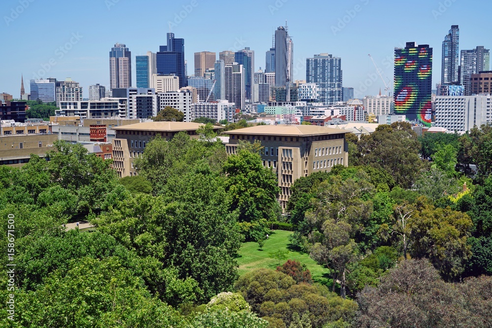 Day view of the Melbourne City Centre central business district (CBD) skyline, Australia