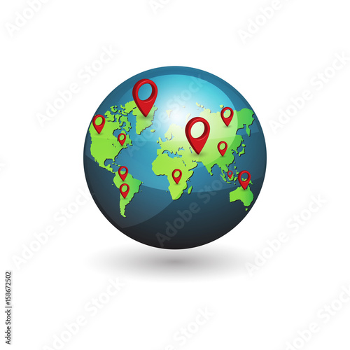 pin location on earth
