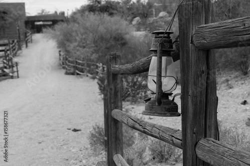 Lantern on a fence