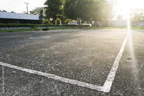 Clay pitch street volleyball court