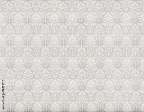 cool retro floral wallpaper in tan and brown design