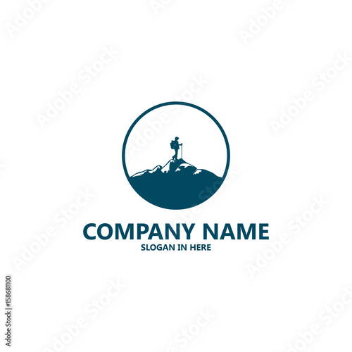 Trekking Logo Template design