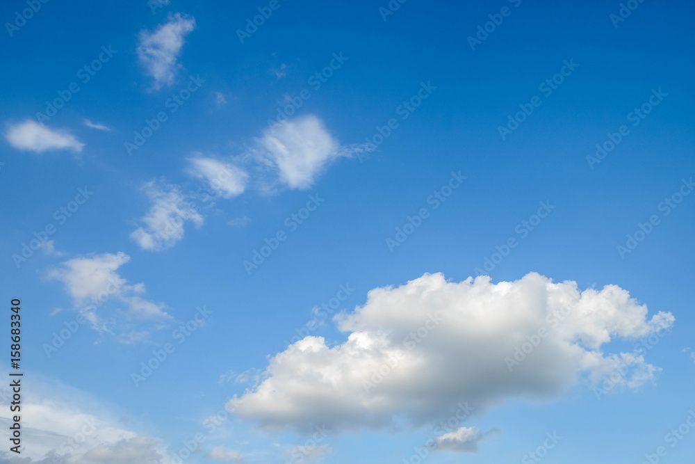 Clouds in the blue sky on a sunny day Clouds in the blue sky on a sunny day