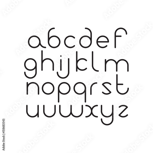 Elegant line orbed font.