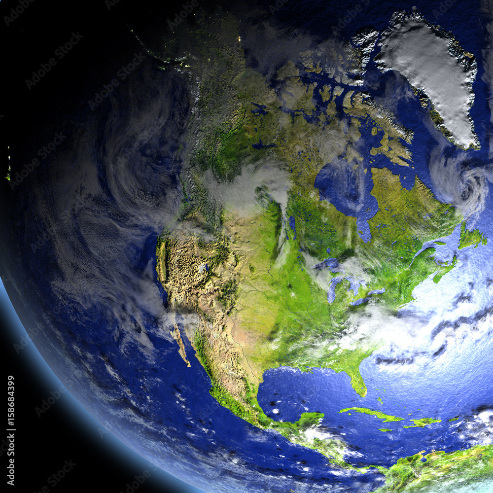 Fototapeta premium North America from space