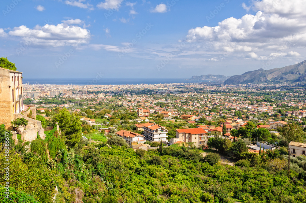 View of Palermo from Monreale - Sicily, Italy
