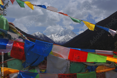 Yala snow mountain of Tagong grassland,Sichuan province,China photo