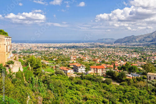Bild auf Leinwand View of Palermo from Monreale - Sicily, Italy