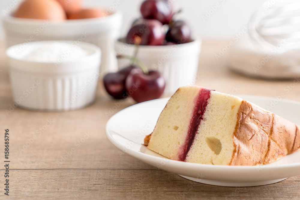 cherry chiffon cake