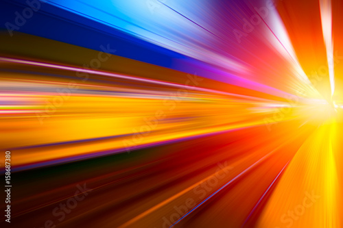 colorful move fastest super high speed concept, Acceleration speedy drive motion blur of lightning abstract for background design.