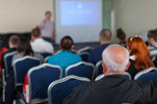 The image of the conference in the conference hall