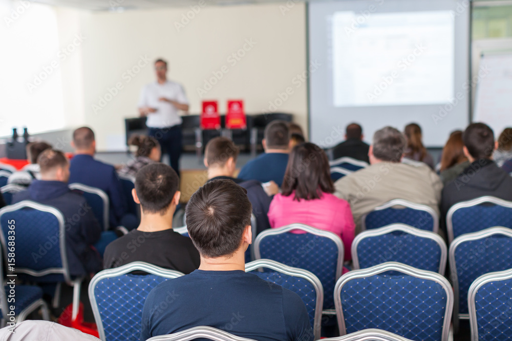 The image of the conference in the conference hall