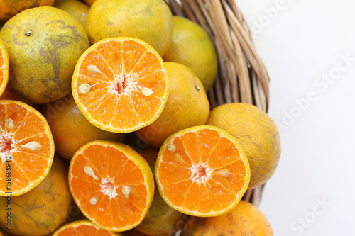 Fototapeta Naklejka Na Ścianę i Meble -  oranges in basket