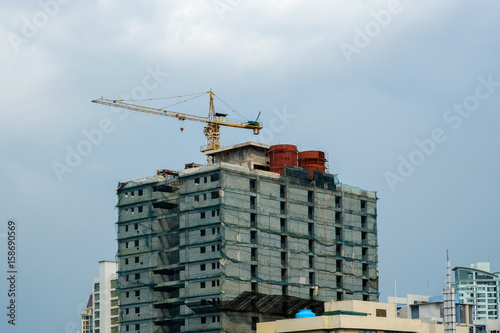 Construction is on going in Makati City of Manila