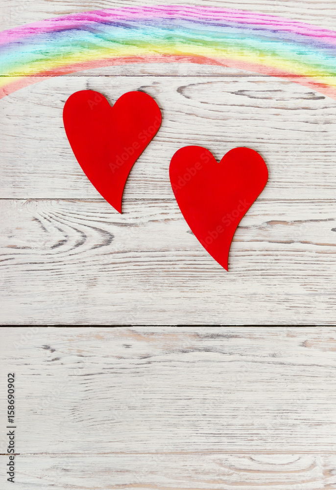 Two red hearts Two red hearts