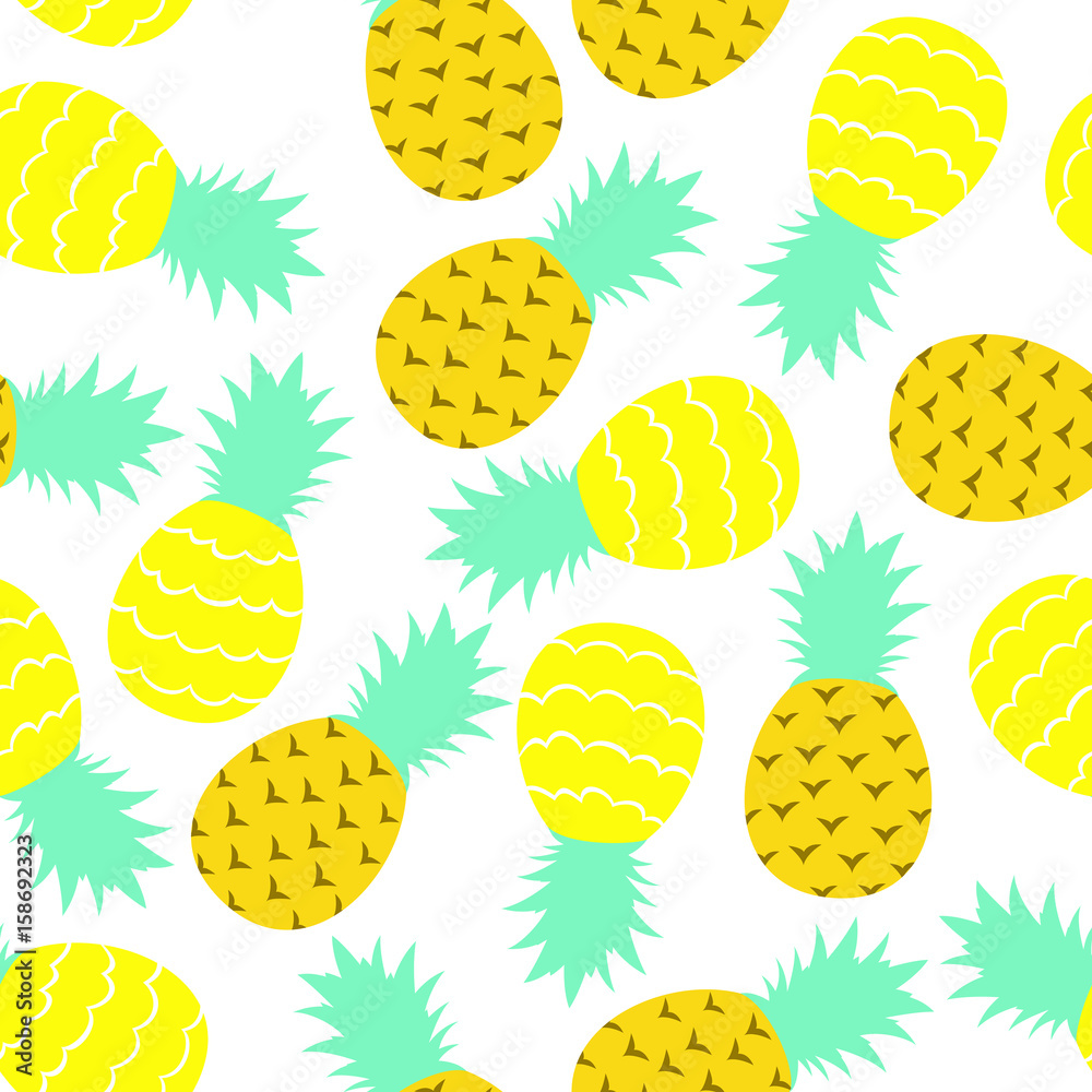 Fototapeta Seamless pattern pineapple.