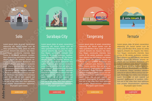 City of Indonesia Vertical Banner Concept