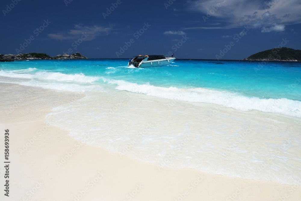 blue sea and beach background - similan island, thailand blue sea and beach background - similan island, thailand