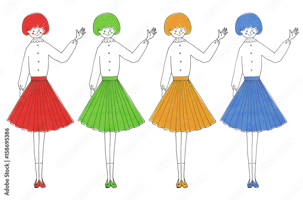 笑顔で案内する女の子 Girls to show with a smile 笑顔で案内する女の子 Girls to show with a smile