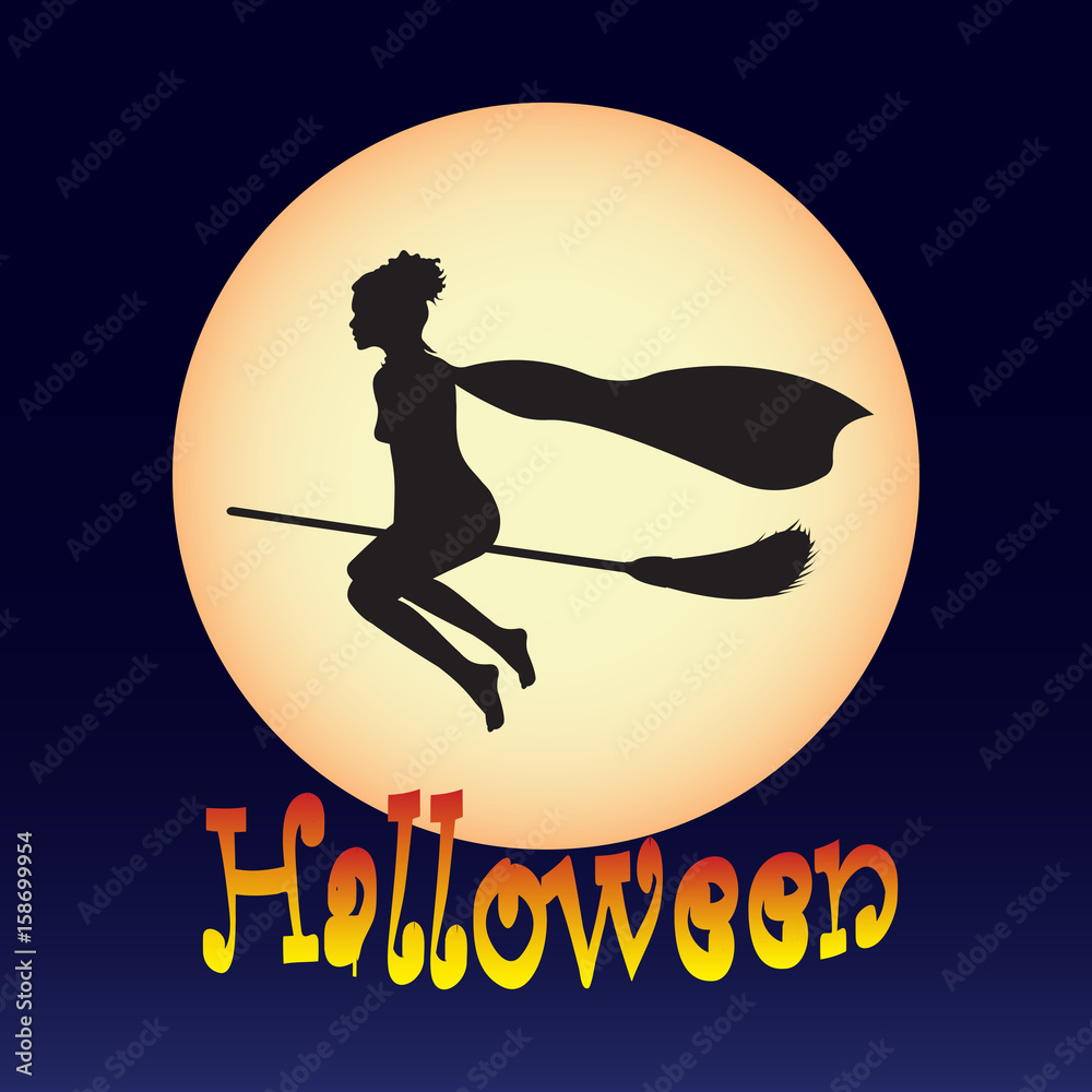 Naklejka premium young witch