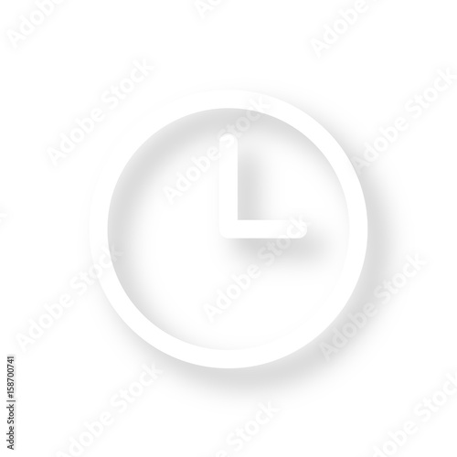 Icon mit Schatten - Uhr
