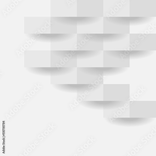 Fototapeta Naklejka Na Ścianę i Meble -  Abstract gray rectangles with shadow