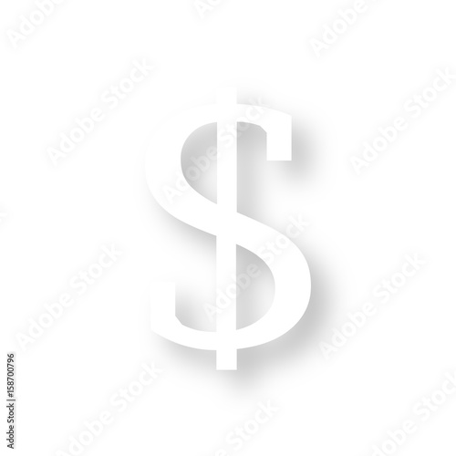 Icon mit Schatten - Dollar Währung