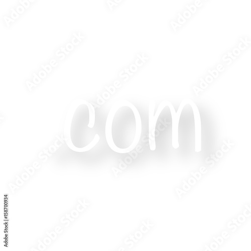 Icon mit Schatten - com Domain URL