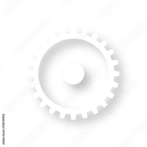 Icon mit Schatten - Zahnrad Einstellungen
