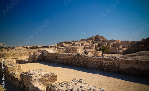 Ruins of Qalat fort near Manama in Bahrain photo