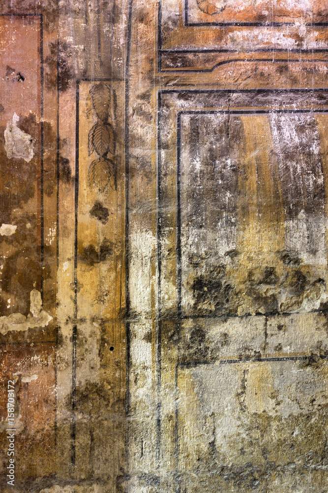 Naklejka premium Altes Mauerwerk mit verblassten Farben als Hintergrund