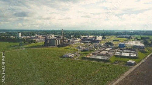 Industrial Factory Drone Footage