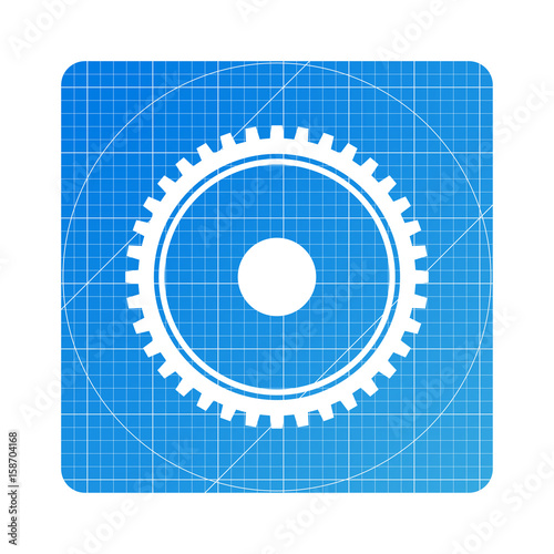Blueprint - Zahnrad Maschinenbau