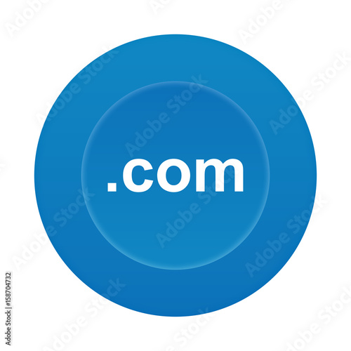 Runder 3D Button - .com Link