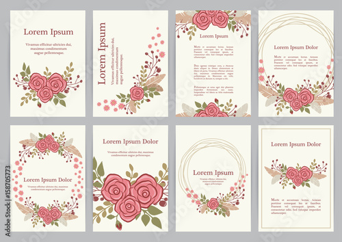 Romantic wedding invitation set