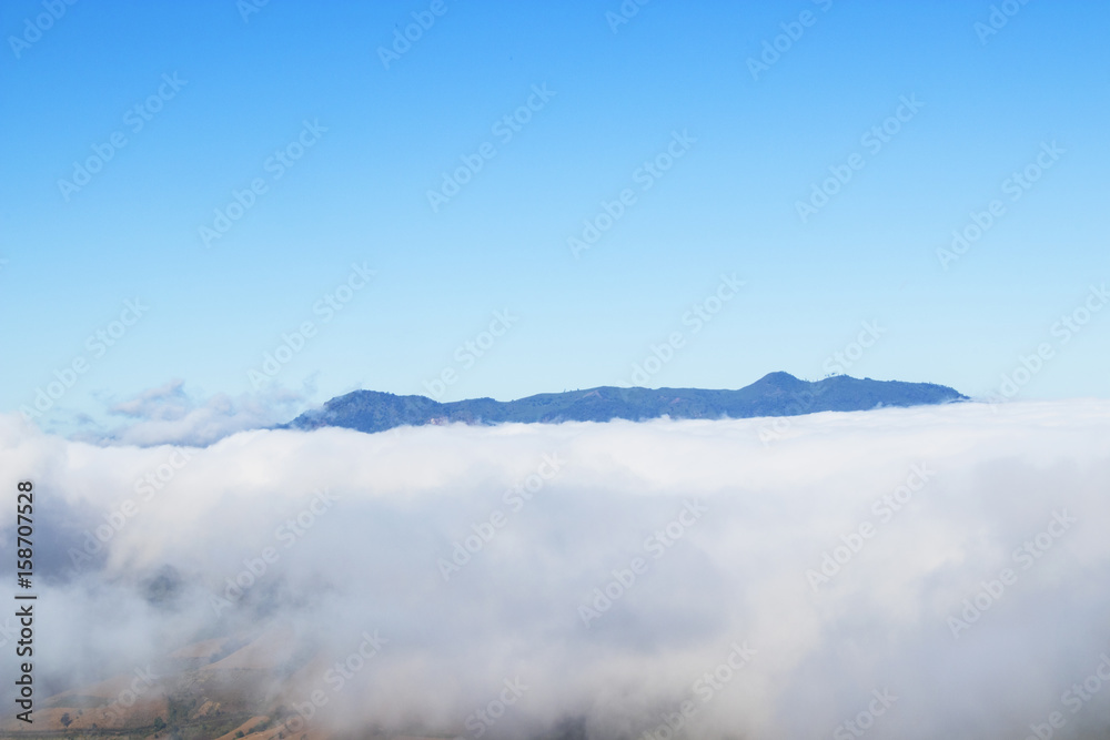 Fototapeta premium blue sky and clouds on Mountain