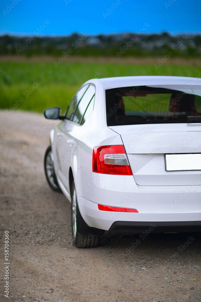 Rear-side view of a car