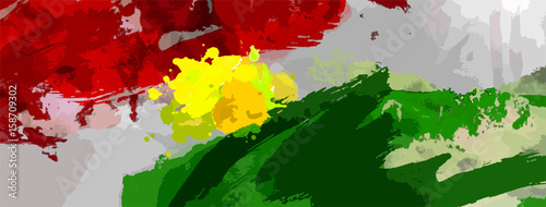 Kurdistan Flag graphical banner photo