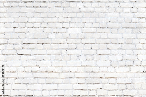 Wall of white brick. The background image texture
