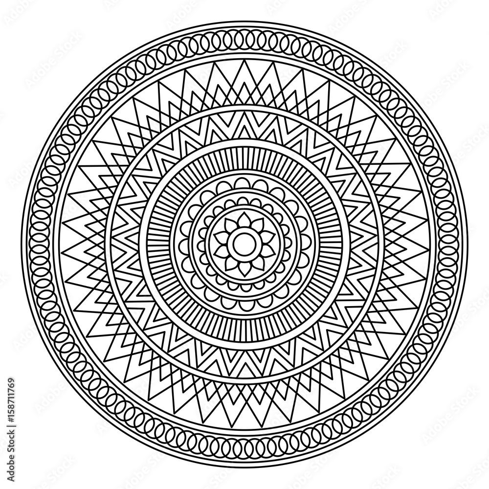 Floral Mandala design in circle shape.