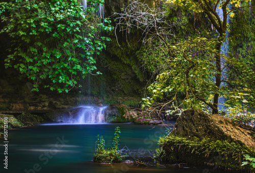 Fototapeta Naklejka Na Ścianę i Meble -  Beautiful waterfall in deep forest at Antalya, Turkey, Middle East