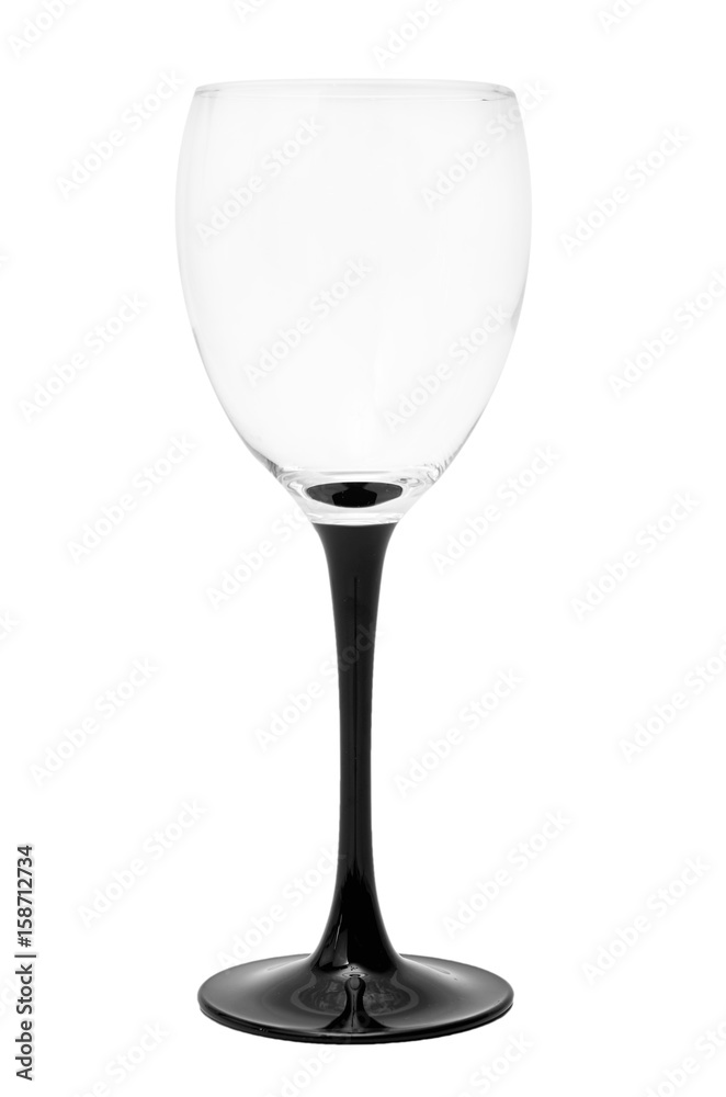 Empty wine glass. Isolated on white background Empty wine glass. Isolated on white background