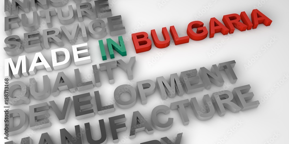 Made in Bulgaria concept in the national colors Made in Bulgaria concept in the national colors
